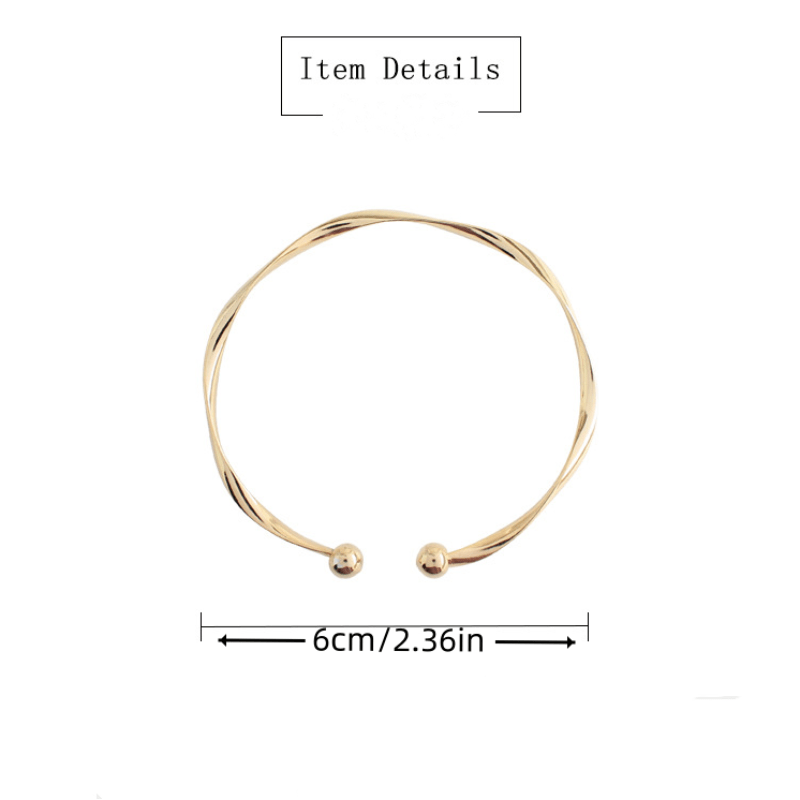 Wave Pattern Open Bracelet Light Personalized