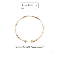 Wave Pattern Open Bracelet Light Personalized
