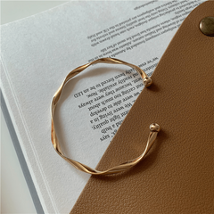 Wave Pattern Open Bracelet Light Personalized
