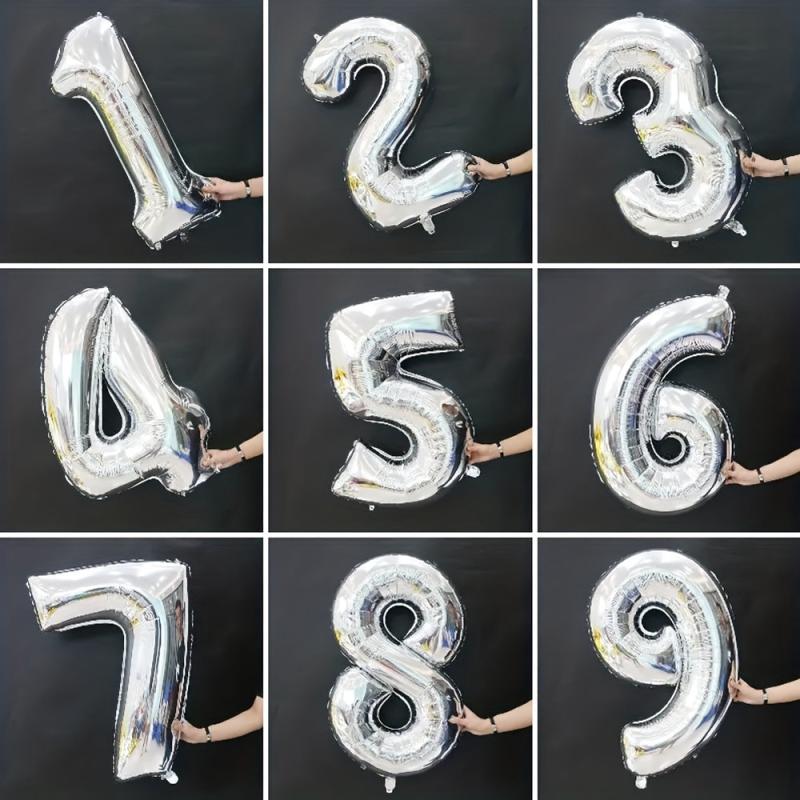 1pc Self Sealing Balloons Numbers 0-9 & Letter U for Party Decor