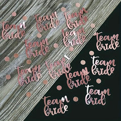15g Rose Golden Team Bride Heart Round Confetti Hen Party Decor