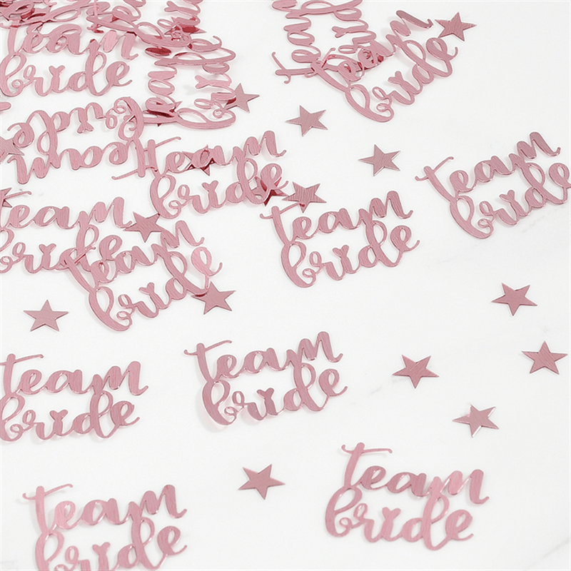 15g Rose Golden Team Bride Heart Round Confetti Hen Party Decor