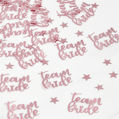15g Rose Golden Team Bride Heart Round Confetti Hen Party Decor