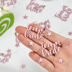 15g Rose Golden Team Bride Heart Round Confetti Hen Party Decor