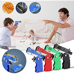 Metal Burst Rubber Band Toy Mini Folding Launcher Keychain 60 Bands