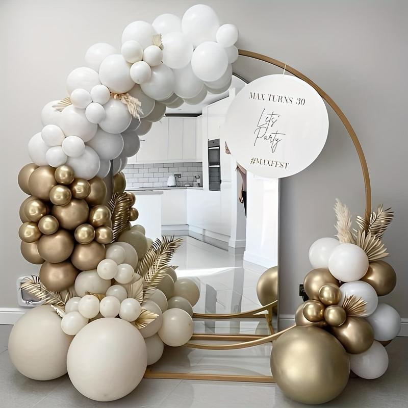 128pcs Nude Golden Latex Balloon Arch Garland for Party