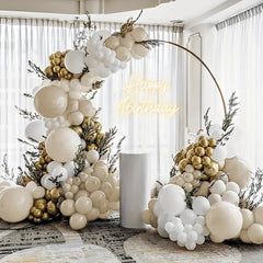 128pcs Nude Golden Latex Balloon Arch Garland for Party