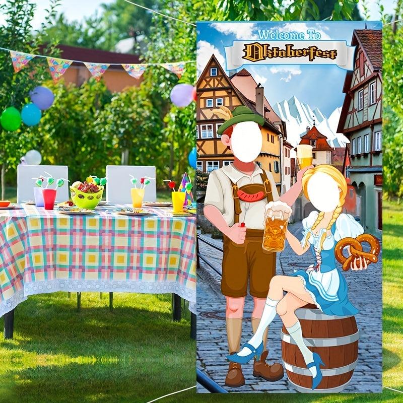 Beer Party Banner Hanging Cloth Outdoor Photo Background Props