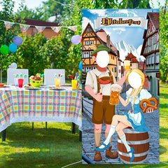 Beer Party Banner Hanging Cloth Outdoor Photo Background Props