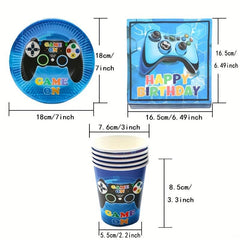Video Game Party Tableware Set for 24 Guests
