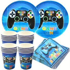 Video Game Party Tableware Set for 24 Guests