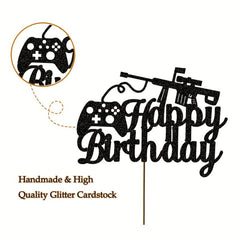 Video Game Gun Gamepad Cake Topper