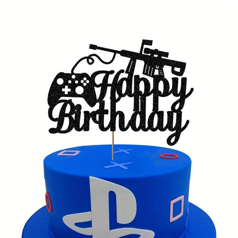 Video Game Gun Gamepad Cake Topper