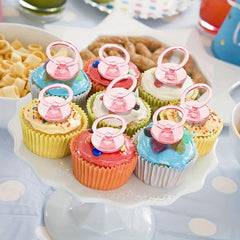 12pcs Acrylic Pacifiers 6 2 5in Gender Reveal Party Decorations