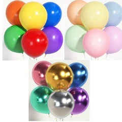 14pcs Large 45-72cm Red Orange Yellow Green Purple Balloon Set for Events