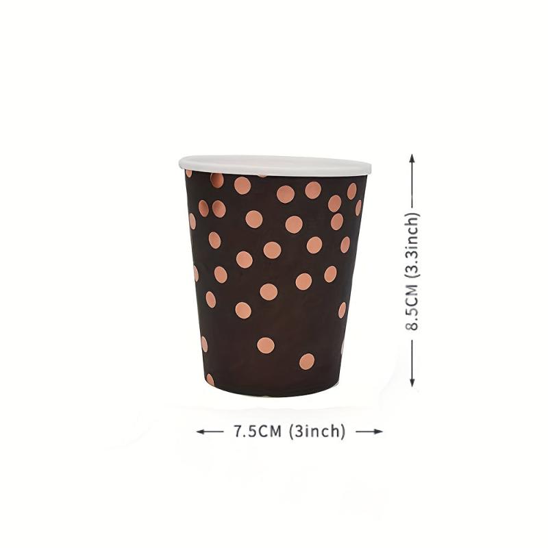 Bronzing Rose Red Theme Party Tableware Birthday Paper Cup Plate Tablecloth