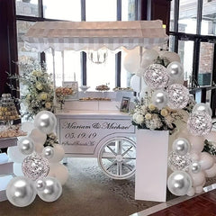 147pc Silver Confetti Balloon Arch Garland Baby Shower Birthday