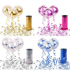 100 yds Laser Balloon Ribbon for Gift Wrapping & Party Decor