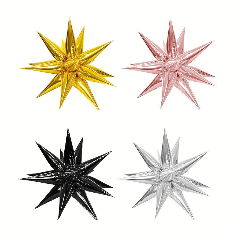 12pcs Explosion Star Balloons for DIY Birthday Wedding Decorations