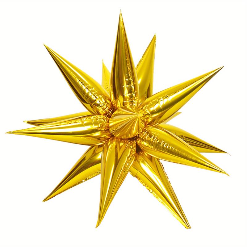 12pcs Explosion Star Balloons for DIY Birthday Wedding Decorations