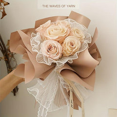 LED Flower Bouquet Wrapper Tulle Roll Wedding Ribbon Decor