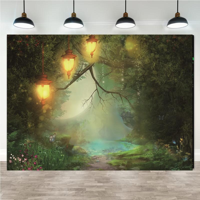 Magical Fairy Forest Background for Photography 36x152 Spring