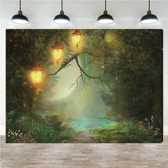Magical Fairy Forest Background for Photography 36x152 Spring