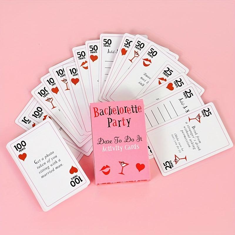 52pcs Bachelorette Party Dare Card Game - Fun Hen Night Bar Supplies