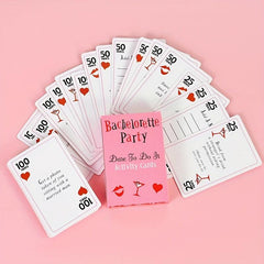 52pcs Bachelorette Party Dare Card Game - Fun Hen Night Bar Supplies