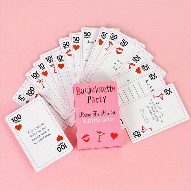 52pcs Bachelorette Party Dare Card Game - Fun Hen Night Bar Supplies
