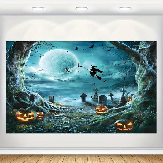 Halloween Party Photography Background with Full Moon