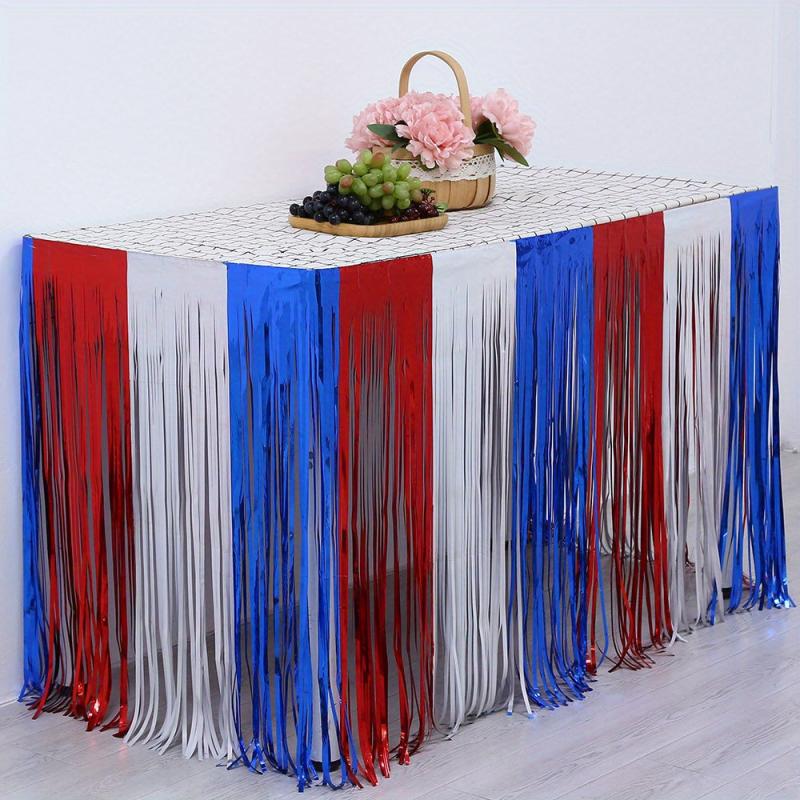 Rain Curtain Table Skirt for Parties Dustproof Easy Set Up