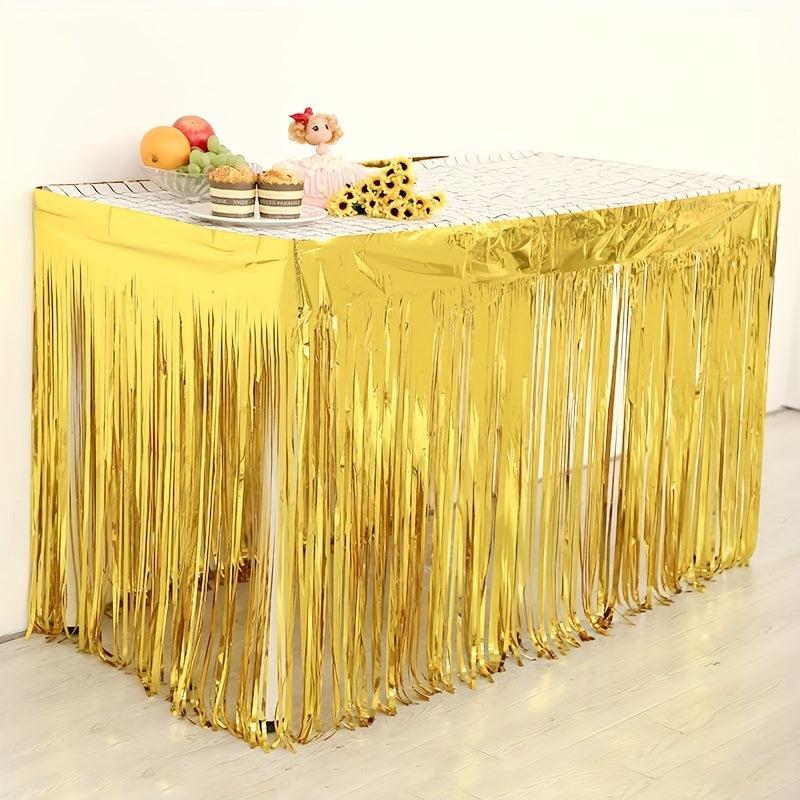 Rain Curtain Table Skirt for Parties Dustproof Easy Set Up