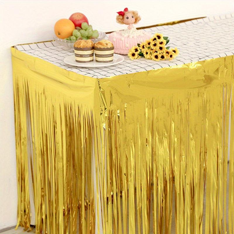 Rain Curtain Table Skirt for Parties Dustproof Easy Set Up