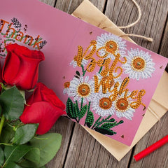 12pcs DIY Diamond Painting Greeting Card Birthday Flower Bird Set