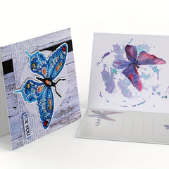 12pcs DIY Diamond Painting Greeting Card Birthday Flower Bird Set