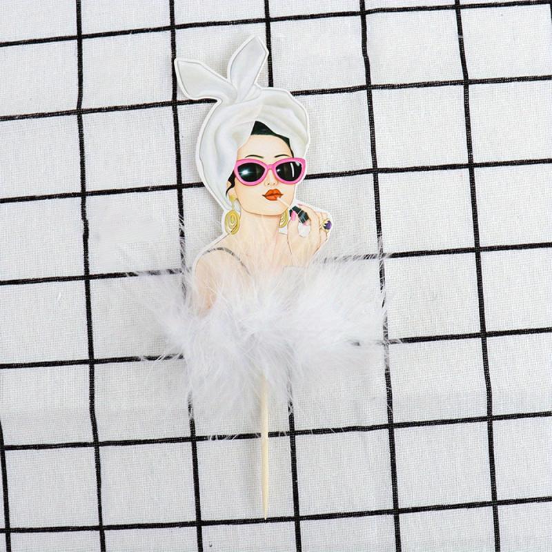 Goddess Head Cake Topper Card Cake Decoration