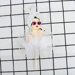 Goddess Head Cake Topper Card Cake Decoration