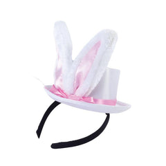 Rabbit Ear Hat Women's Top Hat Head Buckle