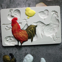 Reusable Silicone Chicken Fondant Mold for Cake Decorating