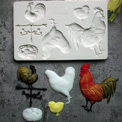 Reusable Silicone Chicken Fondant Mold for Cake Decorating
