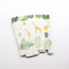 18pcs Jungle Safari Birthday Popcorn Boxes Animal Treat Containers