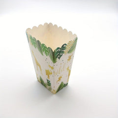 18pcs Jungle Safari Birthday Popcorn Boxes Animal Treat Containers