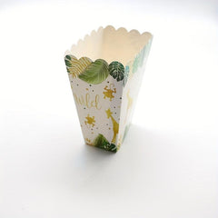 18pcs Jungle Safari Birthday Popcorn Boxes Animal Treat Containers