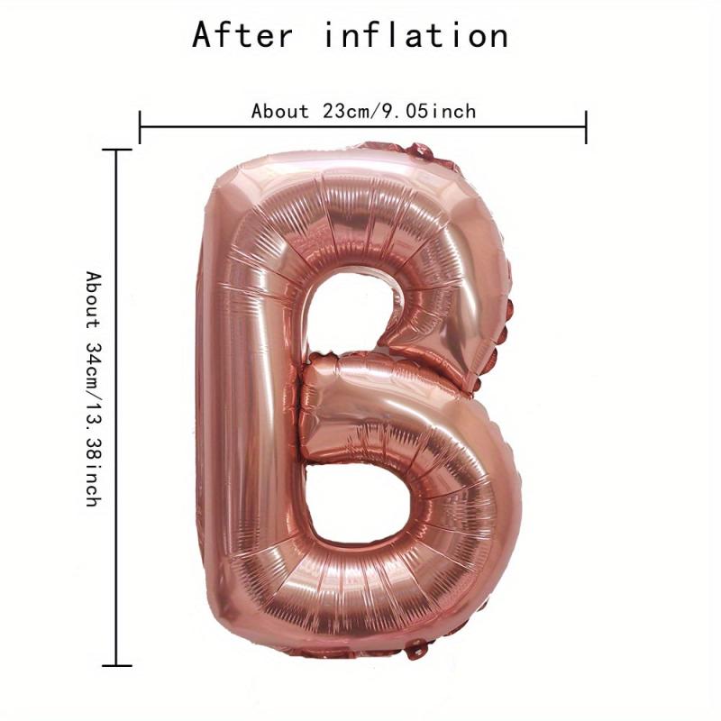 1pc Rose Golden English Alphabet Ball Aluminum Film Ball A T Balloons