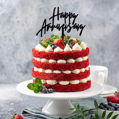 Happy Anniversary Cake Topper Acrylic Cake Decoration 1 3mm Thickness