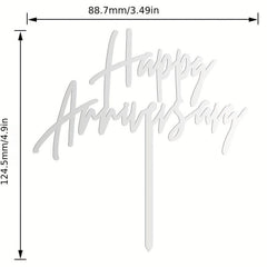 Happy Anniversary Cake Topper Acrylic Cake Decoration 1 3mm Thickness