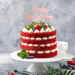 Happy Anniversary Cake Topper Acrylic Cake Decoration 1 3mm Thickness