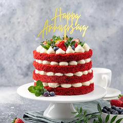 Happy Anniversary Cake Topper Acrylic Cake Decoration 1 3mm Thickness