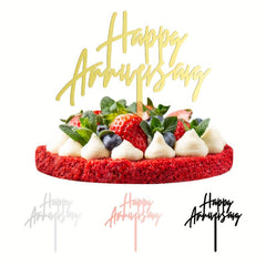 Happy Anniversary Cake Topper Acrylic Cake Decoration 1 3mm Thickness